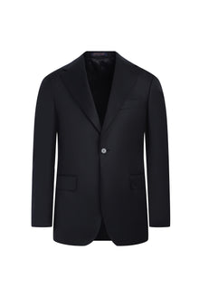 Siyah Slim Fit Dar Kesim Klasik Yün Takım Elbise