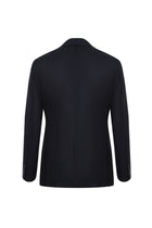 Siyah Slim Fit Dar Kesim Sivri Yaka Klasik Yün Takım Elbise