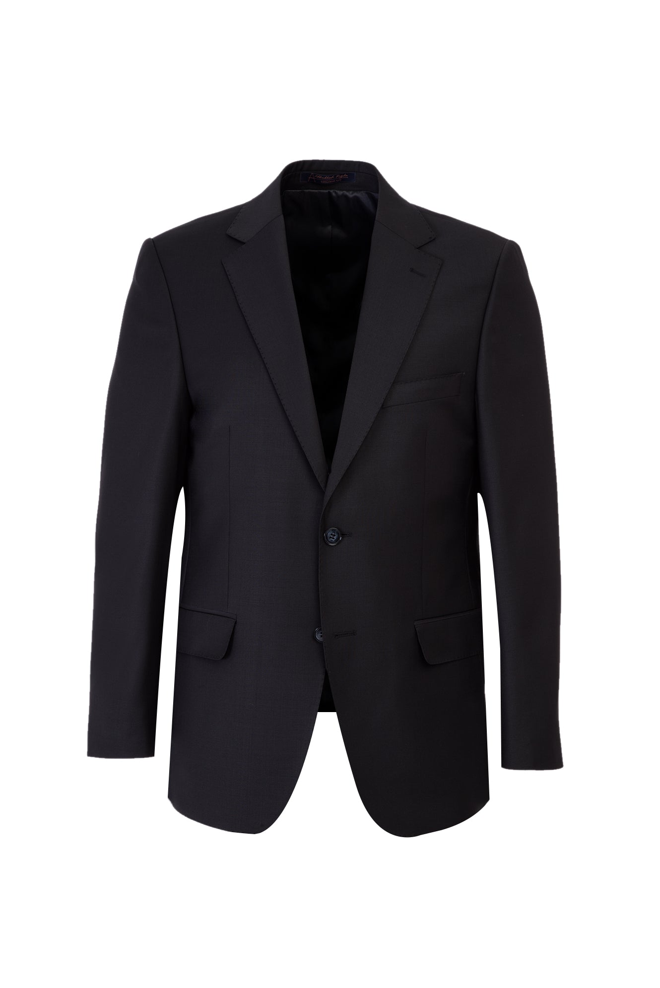 Siyah Slim Fit Dar Kesim Yünlü Klasik Takım Elbise
