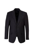 Siyah Slim Fit Dar Kesim Yünlü Klasik Takım Elbise