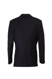 Siyah Slim Fit Dar Kesim Yünlü Klasik Takım Elbise