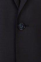 Siyah Relaxed Fit Rahat Kesim Yünlü Klasik Takım Elbise