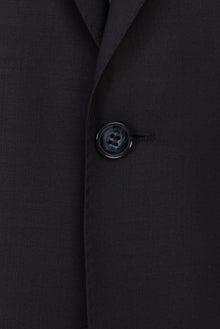 Siyah Relaxed Fit Rahat Kesim Yünlü Klasik Takım Elbise