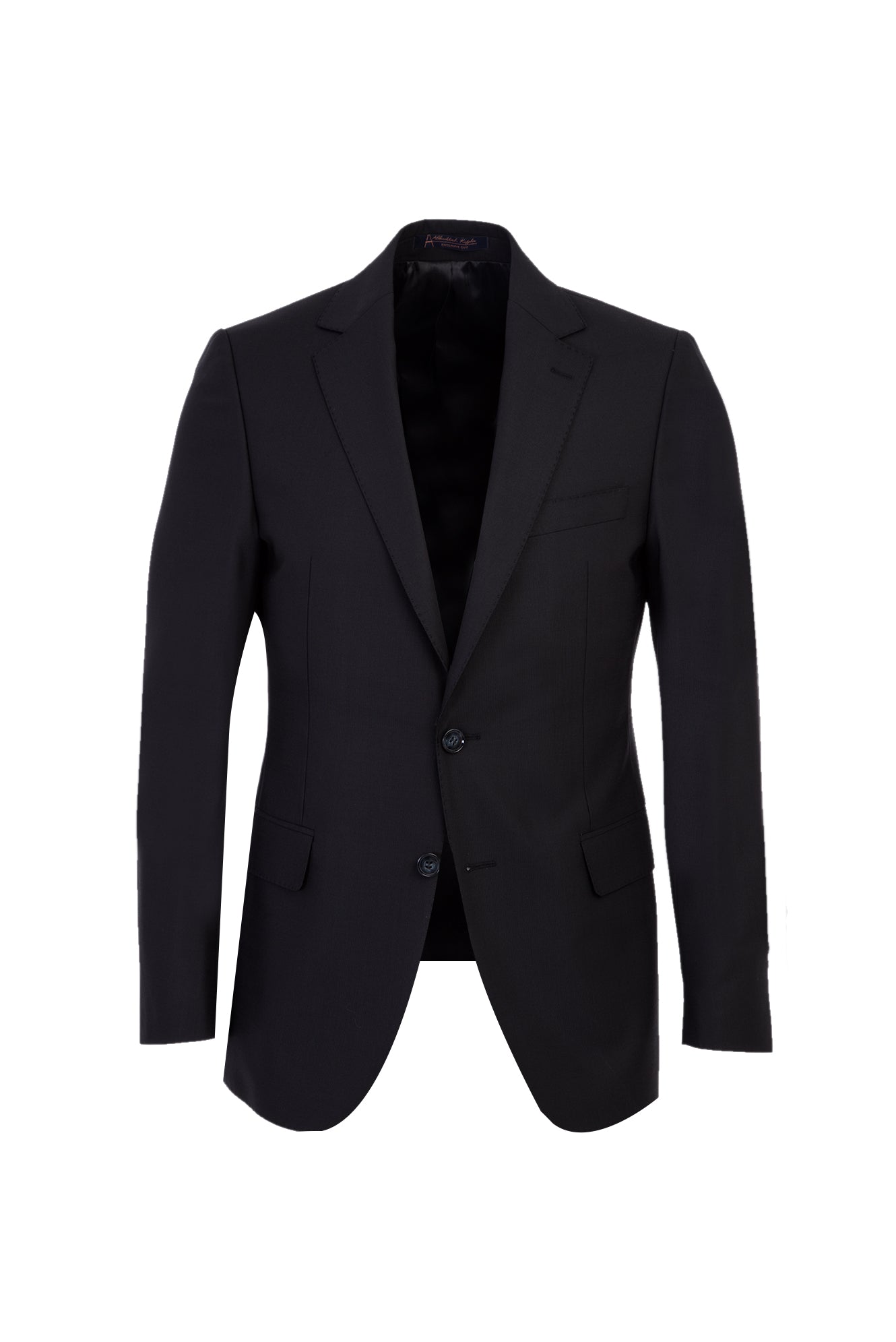 Siyah Regular Fit Yünlü Klasik Takım Elbise