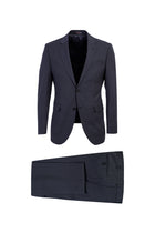 Koyu Füme Slim Fit Dar Kesim Yünlü Takım Elbise