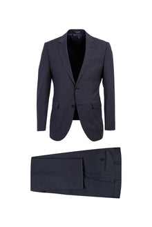 Koyu Füme Slim Fit Dar Kesim Yünlü Takım Elbise