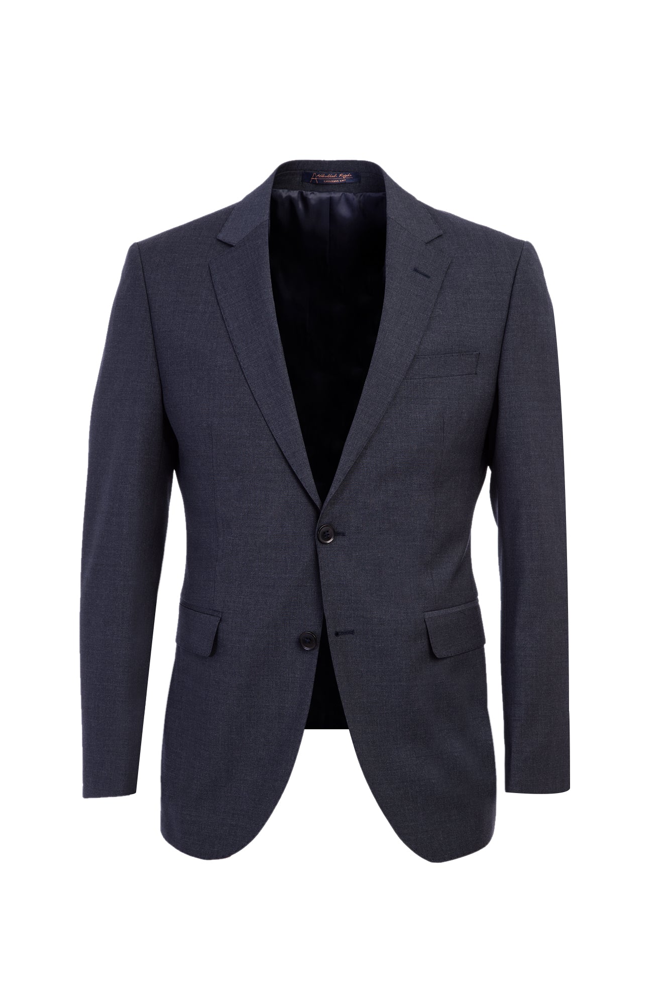 Koyu Füme Slim Fit Dar Kesim Yünlü Takım Elbise