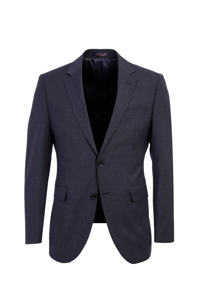 Koyu Füme Slim Fit Dar Kesim Yünlü Takım Elbise