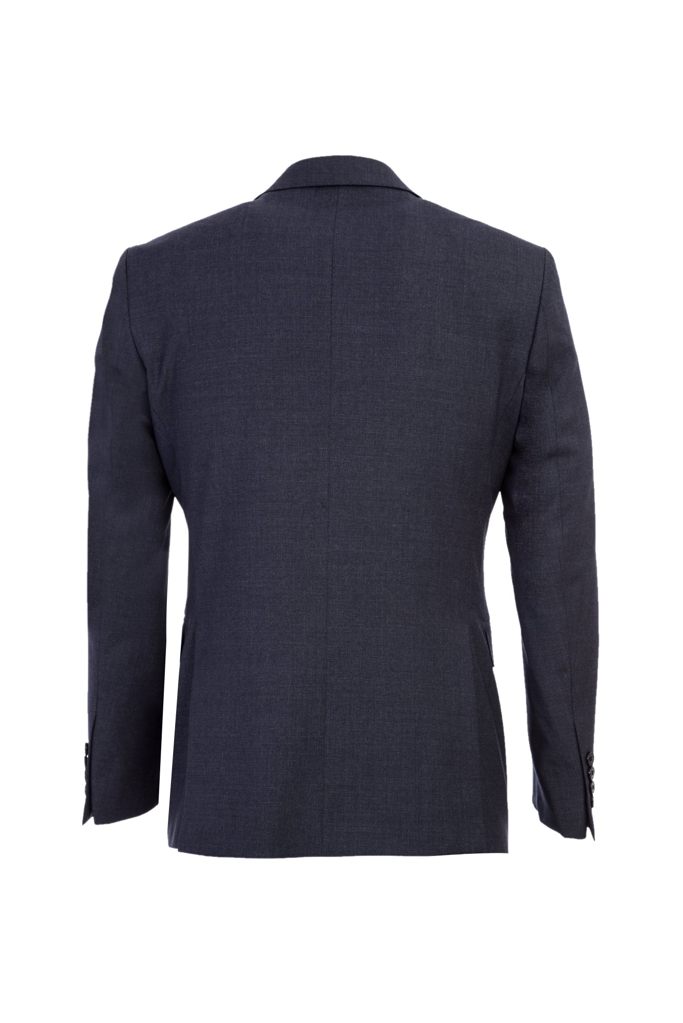 Koyu Füme Slim Fit Dar Kesim Yünlü Takım Elbise