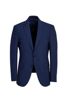 Koyu Lacivert Slim Fit Dar Kesim Yünlü Klasik Takım Elbise