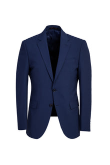 Koyu Lacivert Slim Fit Dar Kesim Yünlü Klasik Takım Elbise