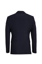 Siyah Lacivert Slim Fit Dar Kesim Yünlü Klasik Takım Elbise