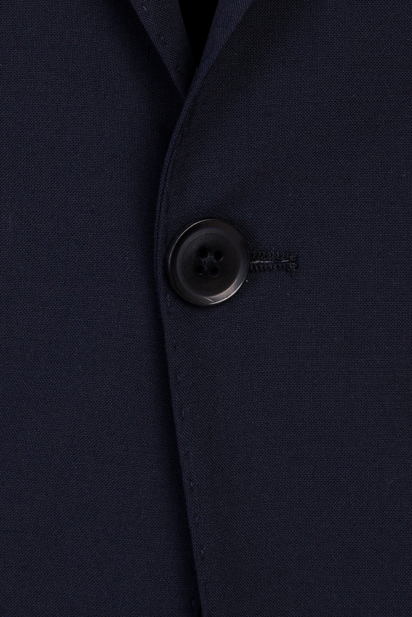 Siyah Lacivert Slim Fit Dar Kesim Yünlü Klasik Takım Elbise