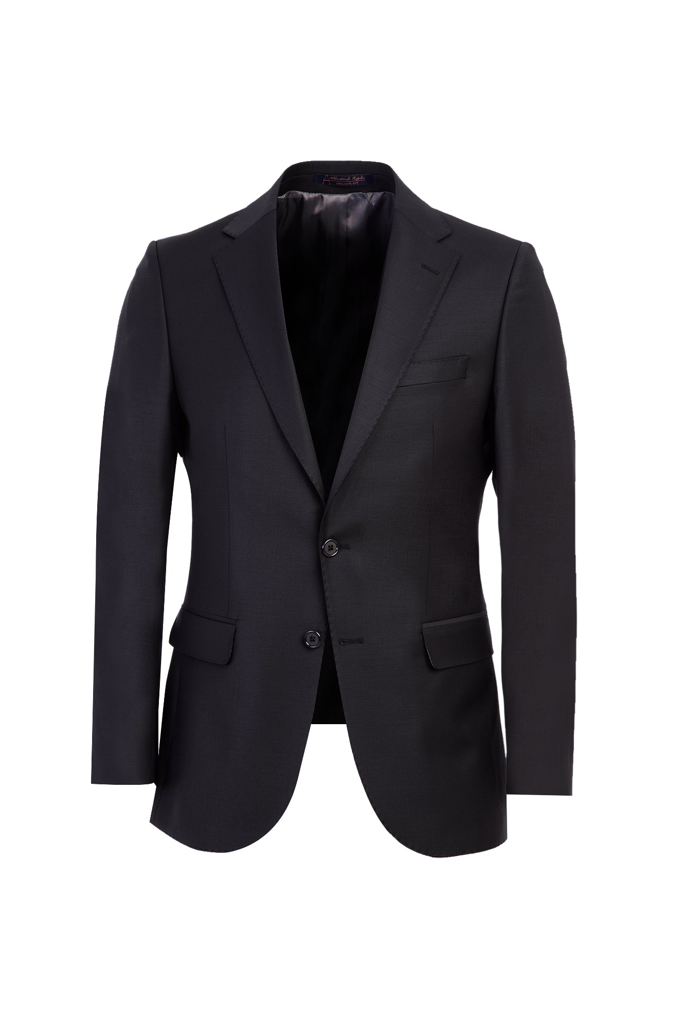 Siyah Regular Fit Yünlü Klasik Takım Elbise