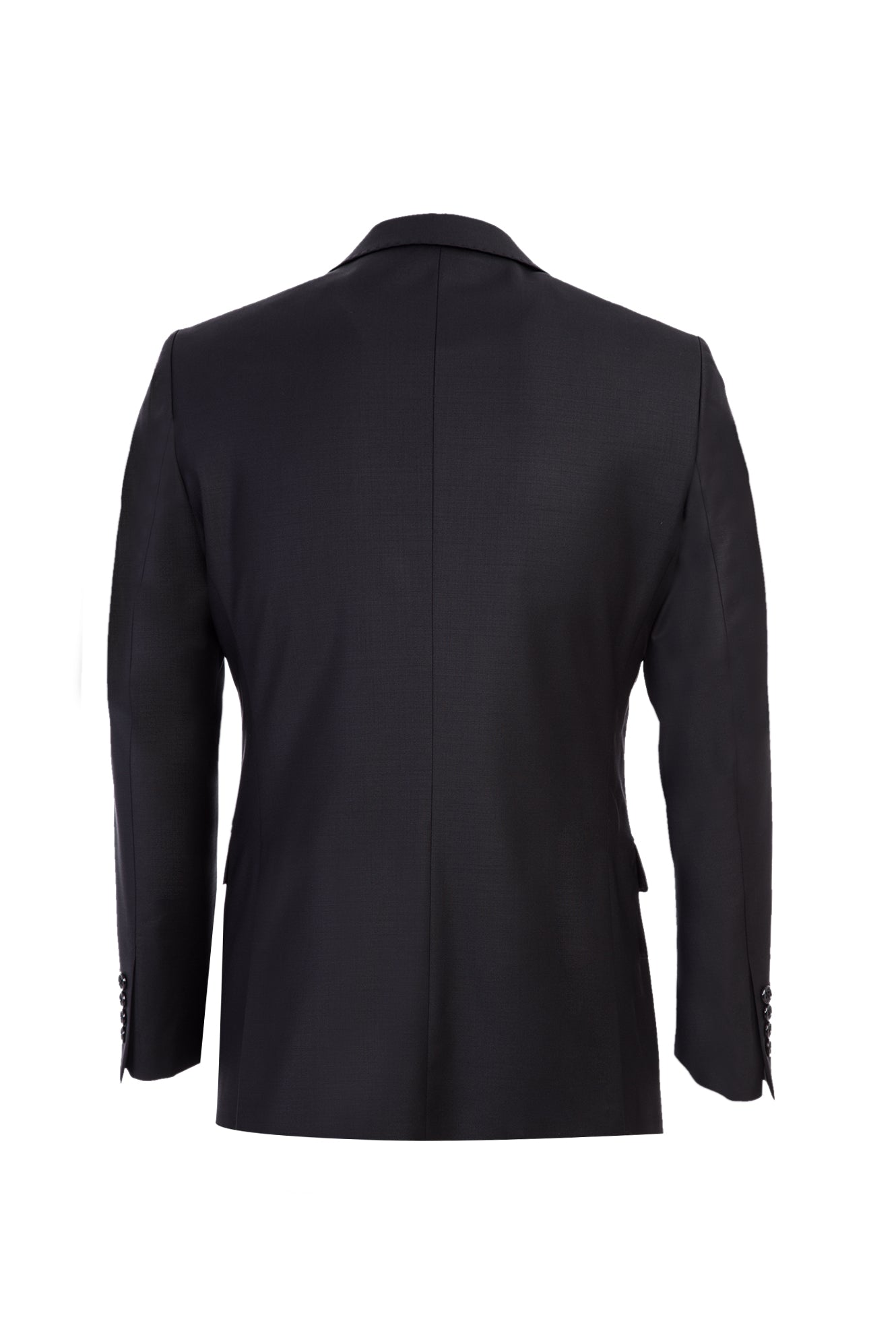 Siyah Regular Fit Yünlü Klasik Takım Elbise