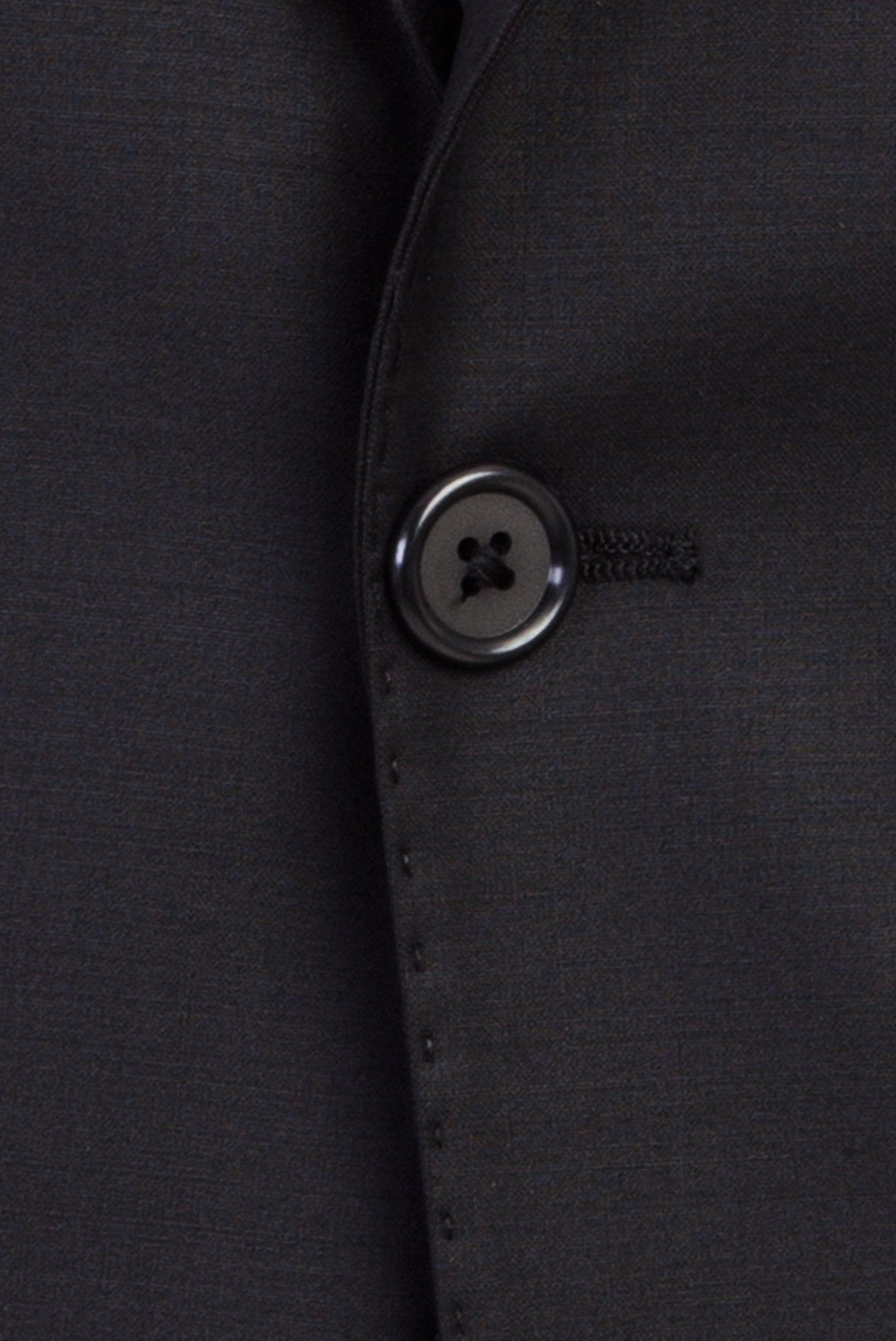 Siyah Slim Fit Dar Kesim Yünlü Klasik Takım Elbise