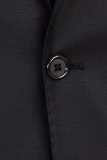 Siyah Slim Fit Dar Kesim Yünlü Takım Elbise