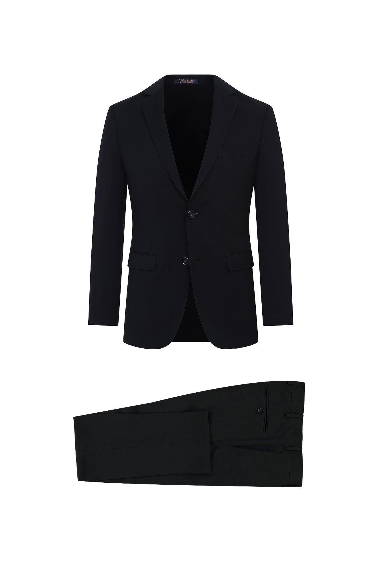 Siyah 7 Drop Slim Fit Dar Kesim Yünlü Tak?m Elbise-Abdullah Ki??l?