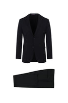 Siyah 7 Drop Slim Fit Dar Kesim Yünlü Tak?m Elbise-Abdullah Ki??l?