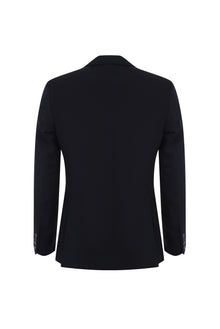 Siyah 7 Drop Slim Fit Dar Kesim Yünlü Tak?m Elbise-Abdullah Ki??l?