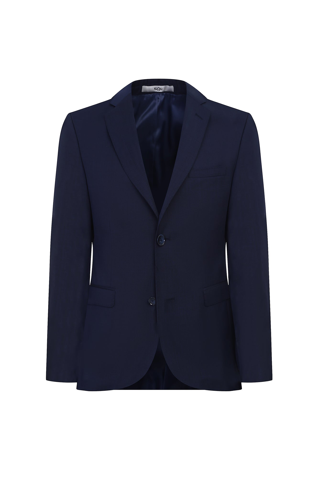 Orta Lacivert 7 Drop Slim Fit Dar Kesim Yün Tak?m Elbise-Abdullah Ki??l?