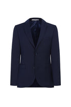 Orta Lacivert 7 Drop Slim Fit Dar Kesim Yün Tak?m Elbise-Abdullah Ki??l?