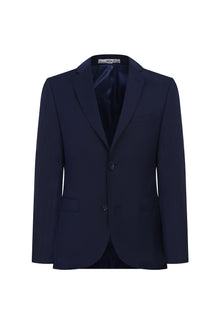 Orta Lacivert 7 Drop Slim Fit Dar Kesim Yün Tak?m Elbise-Abdullah Ki??l?