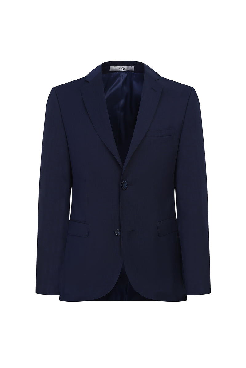 Orta Lacivert 7 Drop Slim Fit Dar Kesim Yün Tak?m Elbise-Abdullah Ki??l?