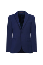 Koyu Mavi  Slim Fit Dar Kesim Yün Takım Elbise