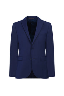 Koyu Mavi  Slim Fit Dar Kesim Yün Takım Elbise