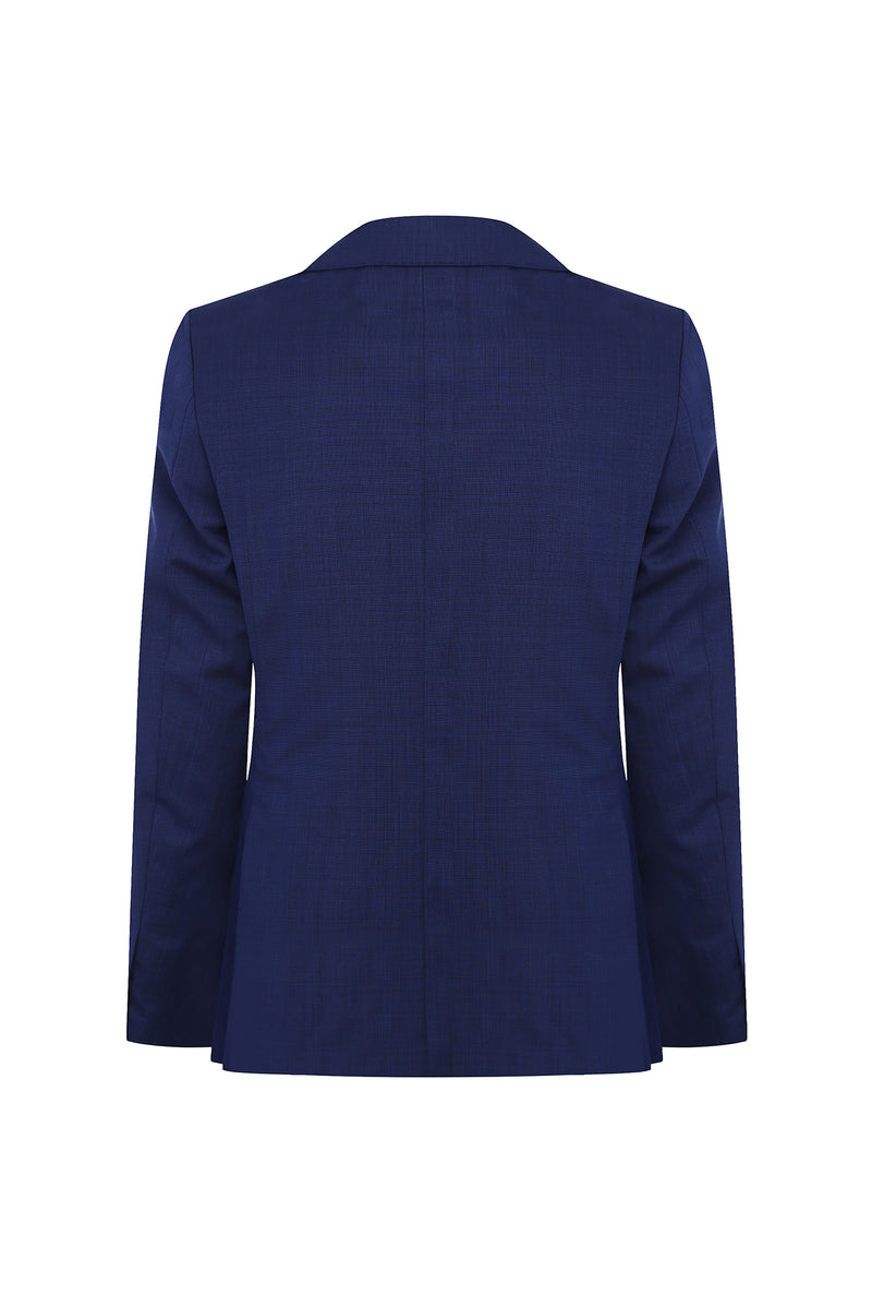 Koyu Mavi  Slim Fit Dar Kesim Klasik Yün Takım Elbise