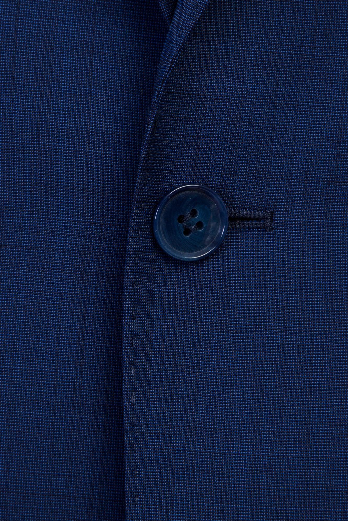 Koyu Mavi  Slim Fit Dar Kesim Yün Takım Elbise