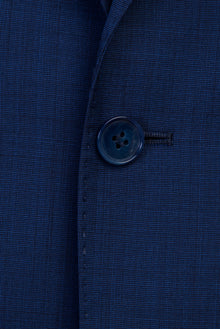 Koyu Mavi  Slim Fit Dar Kesim Yün Takım Elbise