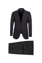 Koyu Antrasit Slim Fit Dar Kesim Yünlü Takım Elbise