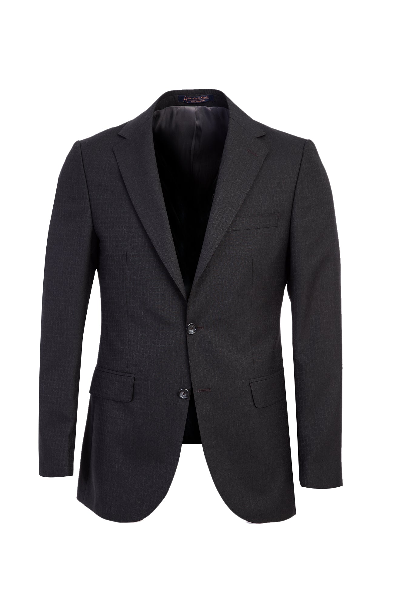 Koyu Antrasit Slim Fit Dar Kesim Yünlü Takım Elbise