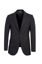 Koyu Antrasit Slim Fit Dar Kesim Yünlü Takım Elbise