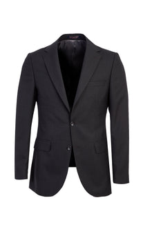 Koyu Antrasit Slim Fit Dar Kesim Yünlü Takım Elbise