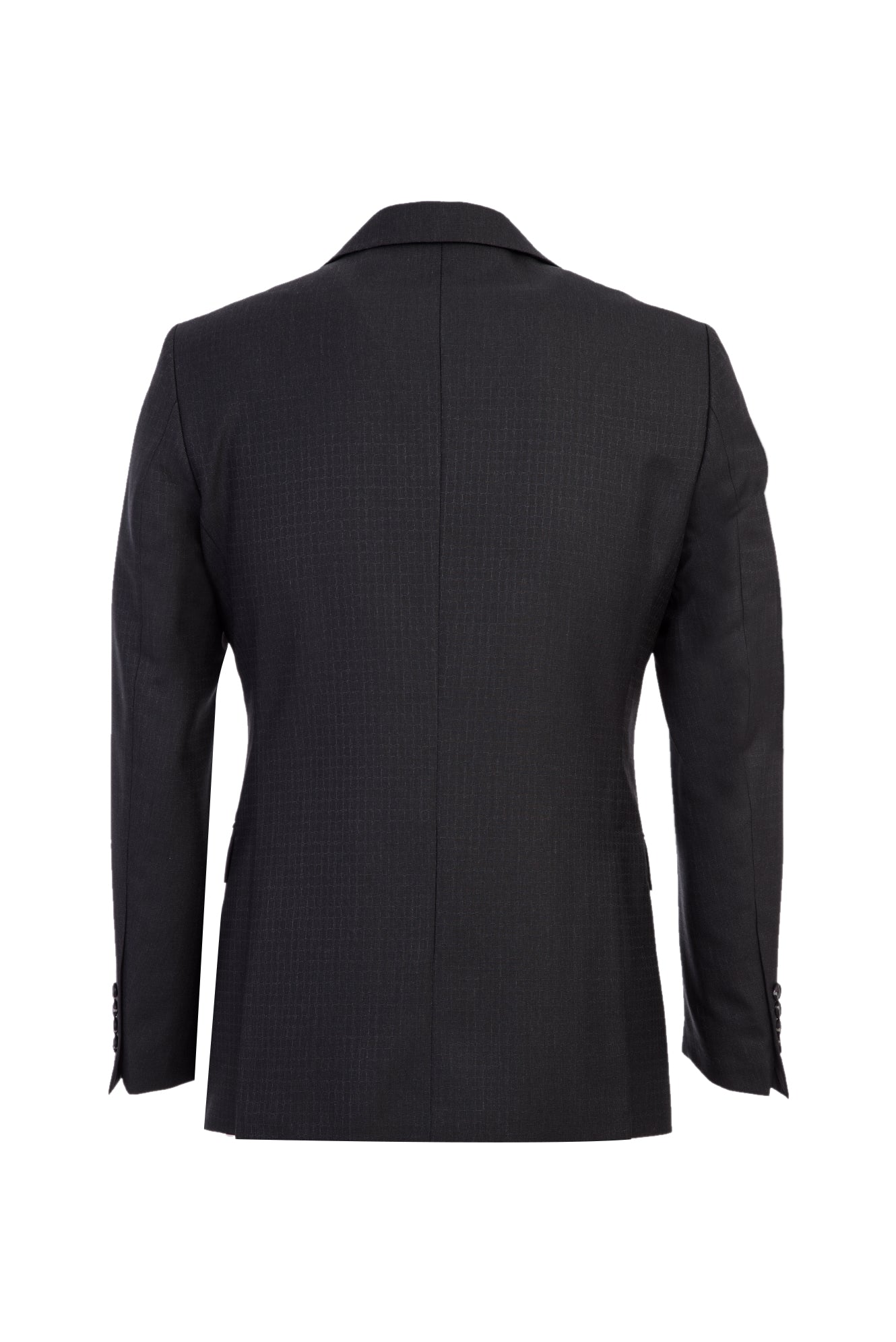 Koyu Antrasit Slim Fit Dar Kesim Yünlü Takım Elbise