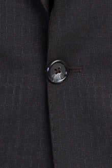 Koyu Antrasit Slim Fit Dar Kesim Yünlü Takım Elbise