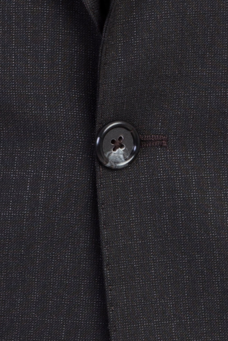 Koyu Antrasit Slim Fit Dar Kesim Yünlü Takım Elbise