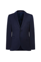 Açık Lacivert Slim Fit Dar Kesim Yünlü Takım Elbise