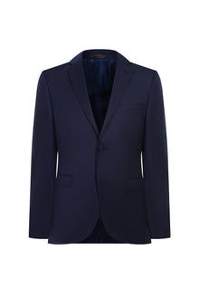 Açık Lacivert Slim Fit Dar Kesim Yünlü Takım Elbise