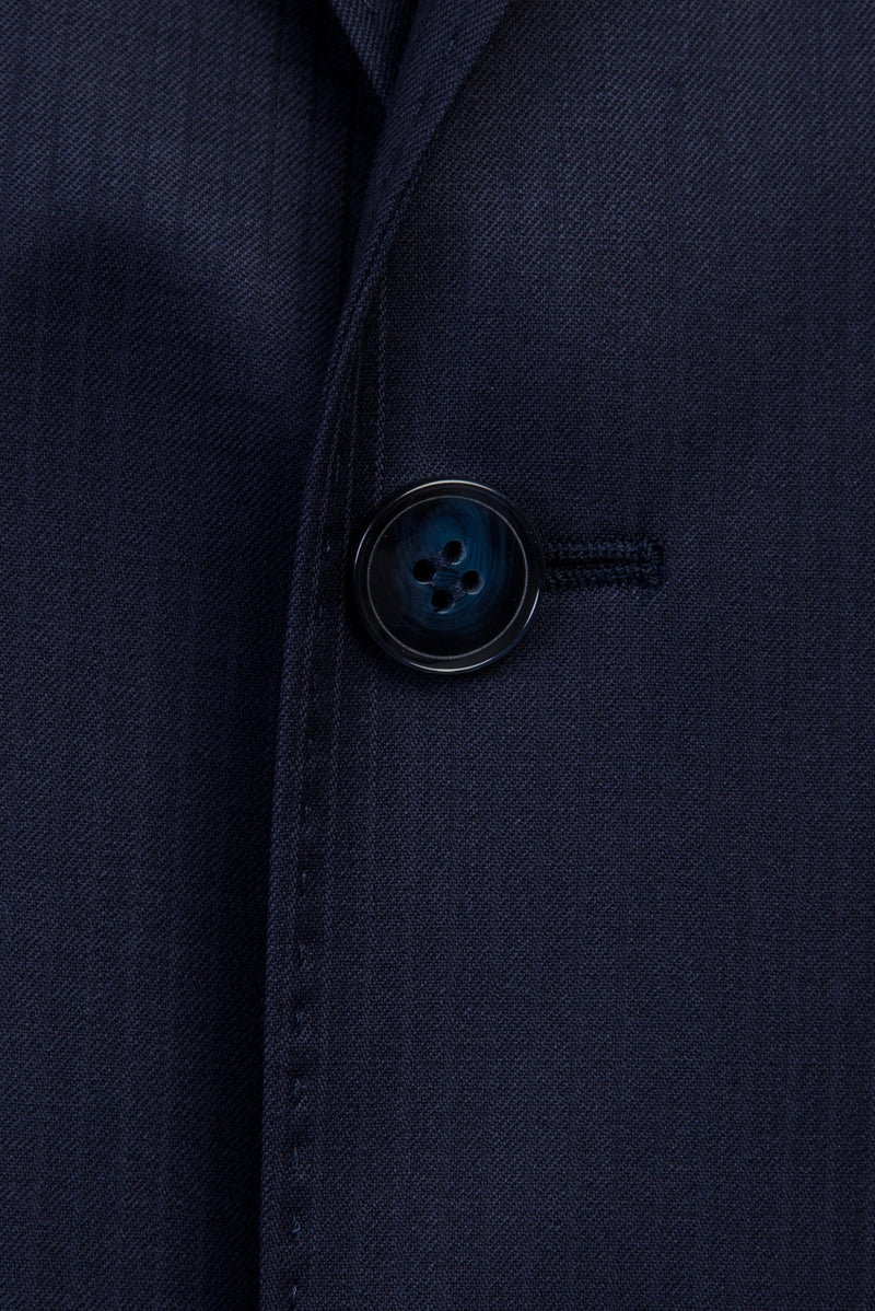 Açık Lacivert Slim Fit Dar Kesim Yünlü Takım Elbise