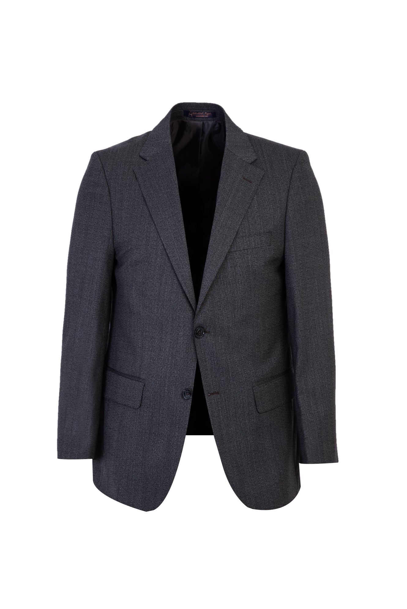 Orta Füme Relaxed Fit Rahat Kesim Yünlü Klasik Kuşgözü Takım Elbise