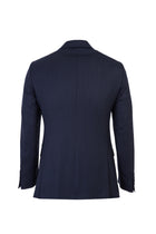 Koyu Lacivert Slim Fit Dar Kesim Yünlü Klasik Kuşgözü Takım Elbise