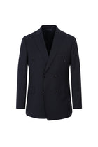 Siyah 7 Drop Slim Fit Dar Kesim Kruvaze Yün Tak?m Elbise-Abdullah Ki??l?