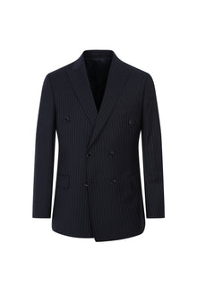 Siyah 7 Drop Slim Fit Dar Kesim Kruvaze Yün Tak?m Elbise-Abdullah Ki??l?