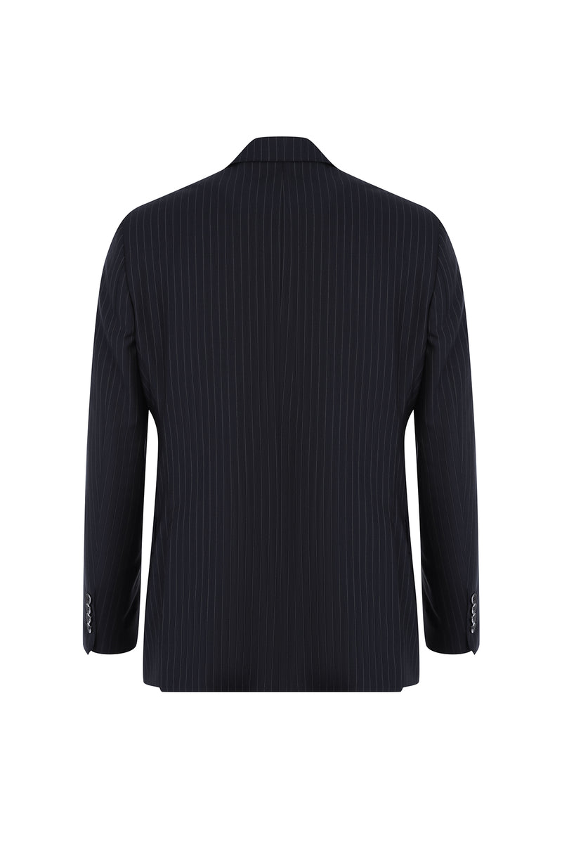 Siyah 7 Drop Slim Fit Dar Kesim Kruvaze Yün Tak?m Elbise-Abdullah Ki??l?