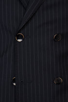 Siyah 7 Drop Slim Fit Dar Kesim Kruvaze Yün Tak?m Elbise-Abdullah Ki??l?