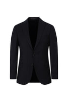 Siyah 7 Drop Slim Fit Dar Kesim Sivri Yaka Çizgili Yün Tak?m Elbise-Abdullah Ki??l?